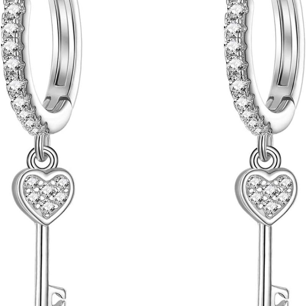 Dainty Dangle Hoop Earring for Women - Small Huggie Hoop Earrings Sets with Butt